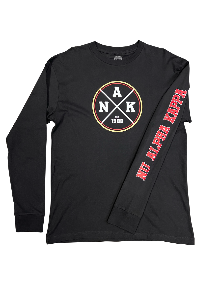 NAK Club 88 Long Sleeve Tee Black Shop Nu Alpha Kappa