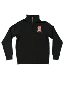 NU ALPHA KAPPA HALF ZIP CREW BLACK