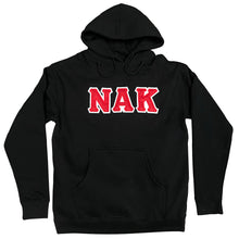 Load image into Gallery viewer, CLASSIC STITCHED APPLIQUE BLOCK LETTERS HOODIE